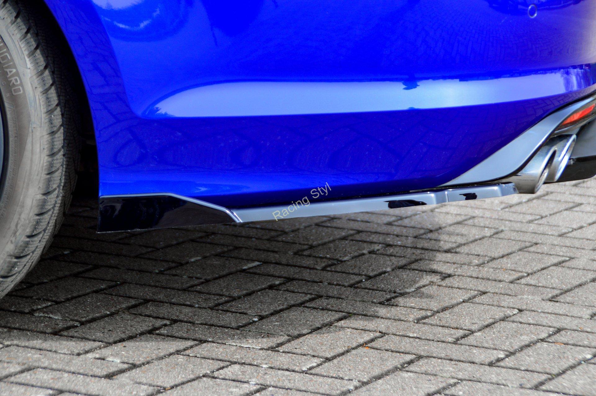 VW Golf 7 R Variant boční spoilery na zadní nárazník s křidélky Glossy Black IN Tuning Lesk.