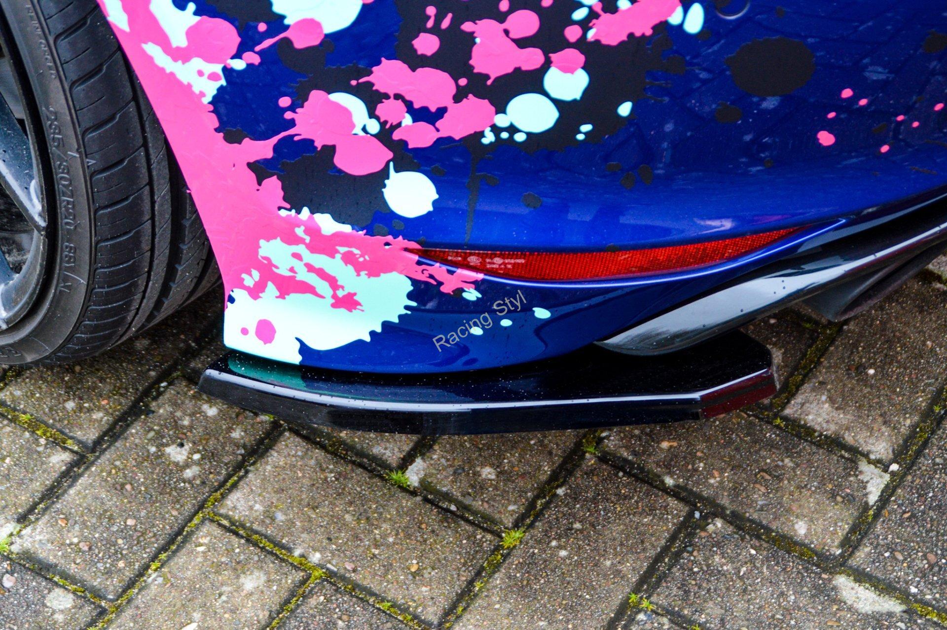 VW Golf 7 R boční spoilery na zadní nárazník IN Tuning Matt.