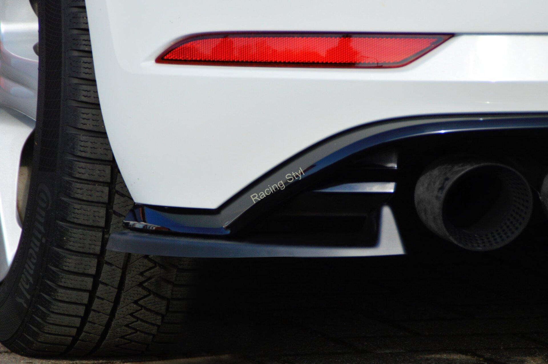 Golf 7 R Facelift boční spoilery na zadní nárazník Glossy Black IN Tuning Lesk.