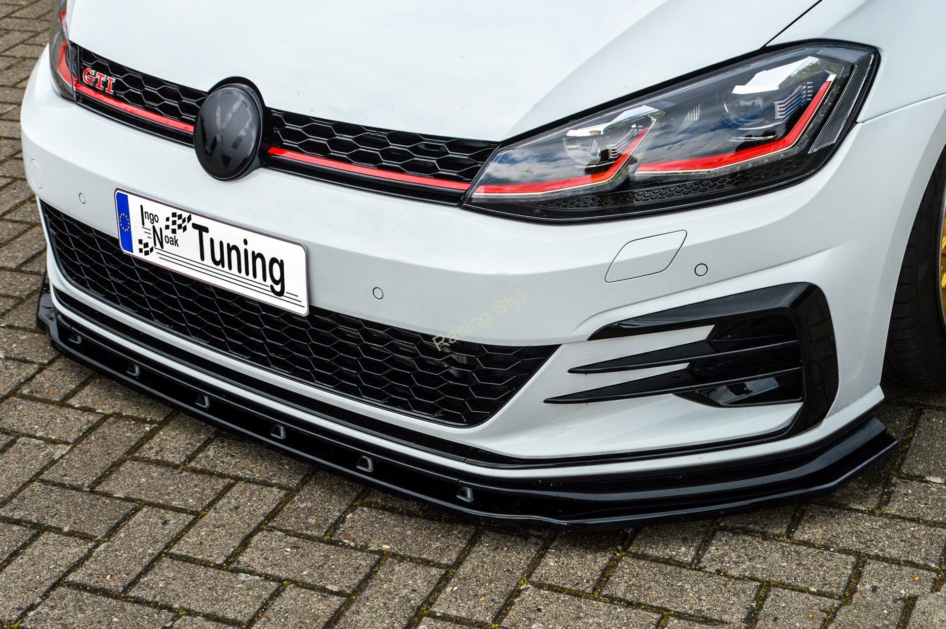 VW Golf 7 GTI TCR přední spoiler lipa Glossy Black IN Tuning Lesk.