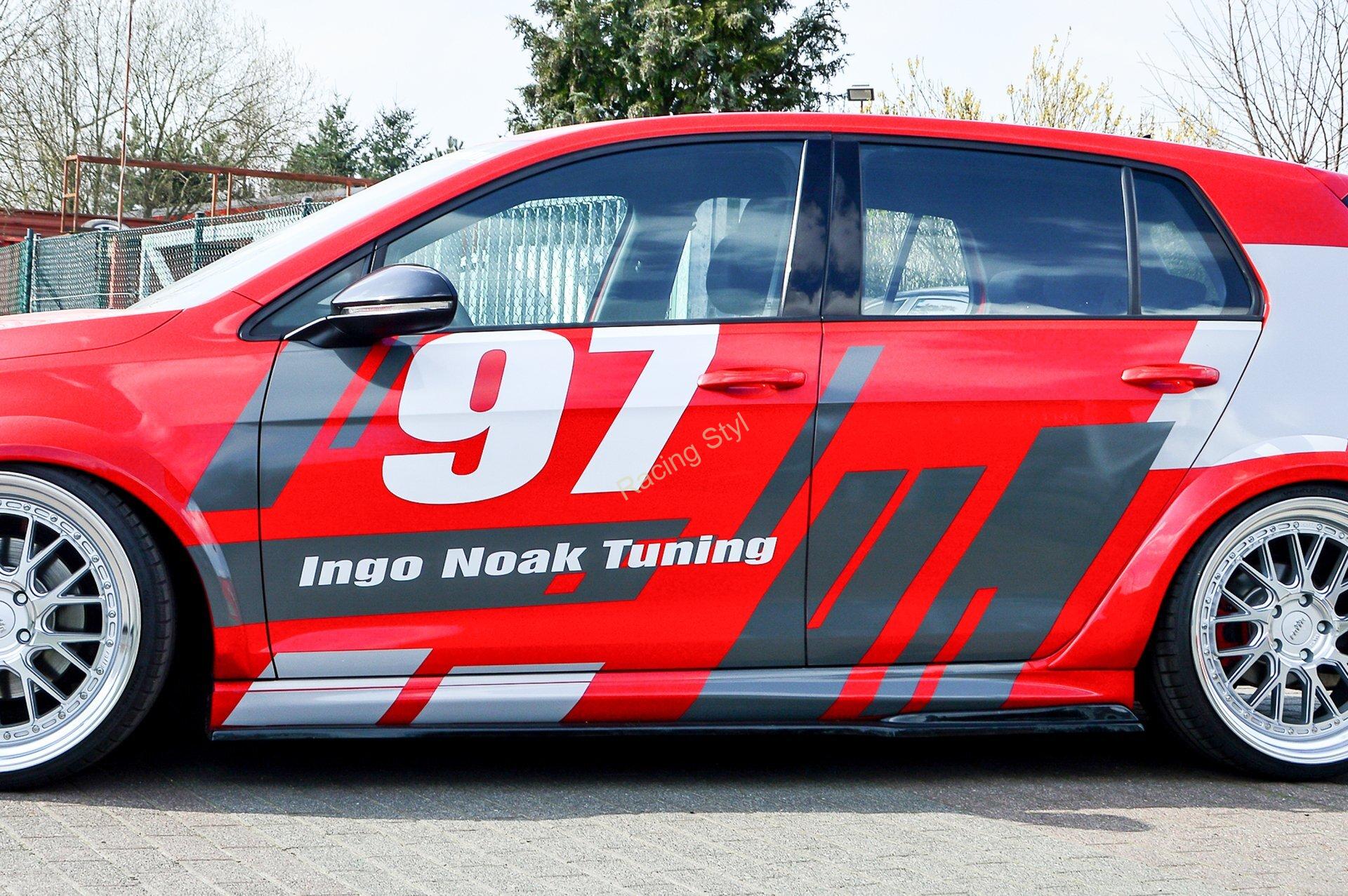 VW Golf 7 GTI nástavce boční prahy Race IN Tuning Matt.