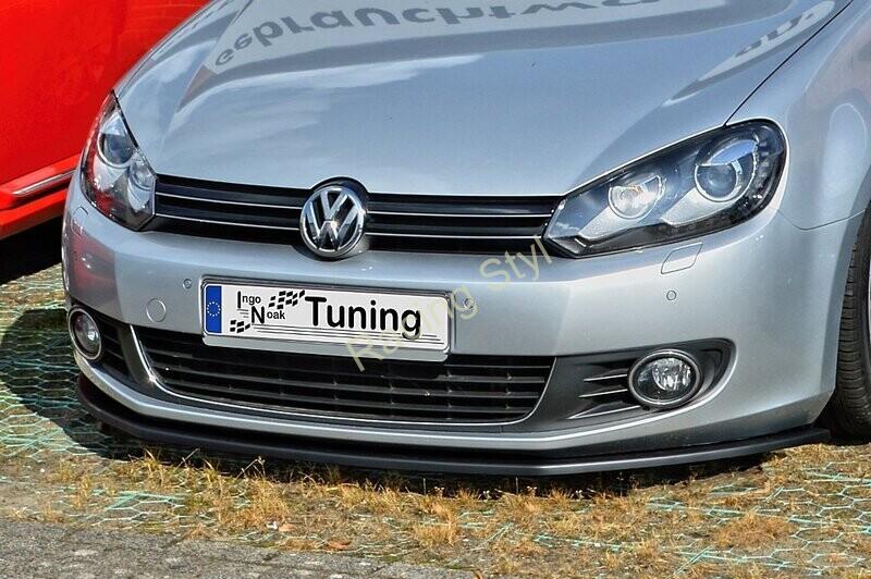 VW Golf 6 1K přední spoiler lipa Glossy Black IN Tuning Lesk.