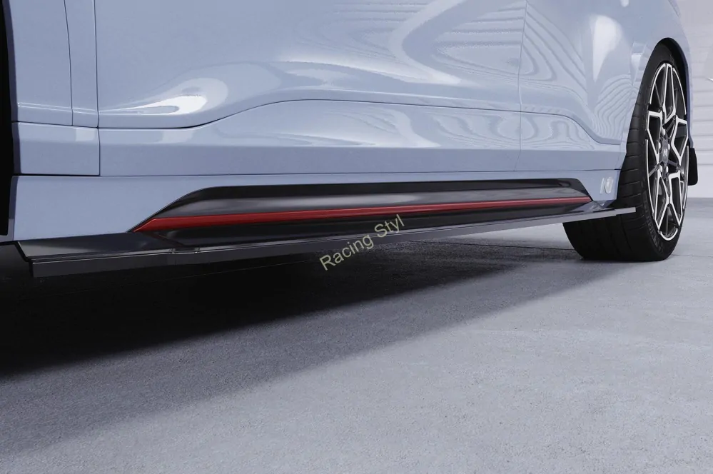 Hyundai Kona (1. gen.) N/ N-Line nástavce na boční prahy Glossy Black CSR Lesk.