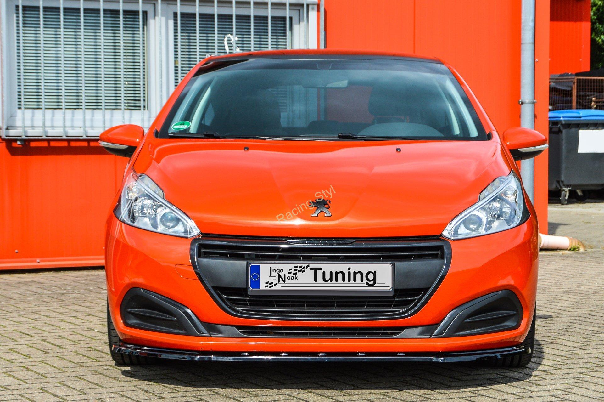 Peugeot 208 Facelift přední spoiler lipa Glossy Black IN Tuning Lesk.
