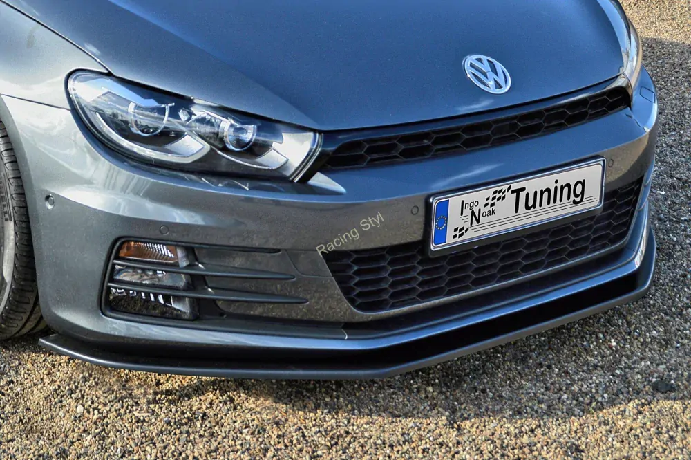 VW Scirocco 3 Facelift přední spoiler lipa Glossy Black IN Tuning Lesk.