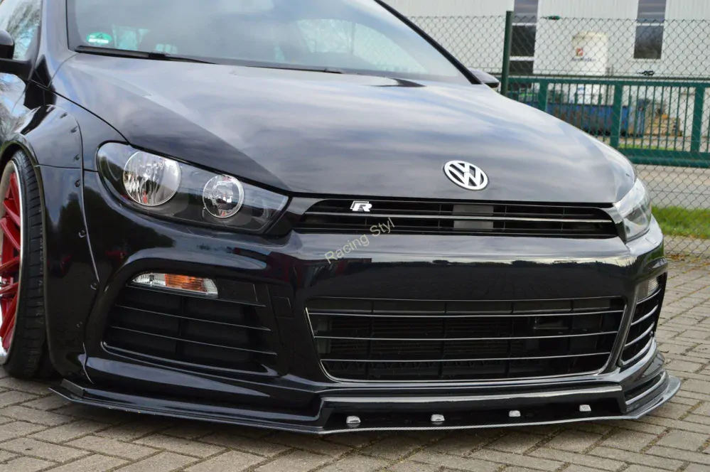VW Scirocco R 3 typ 13 přední spoiler lipa Glossy Black IN Tuning Lesk.