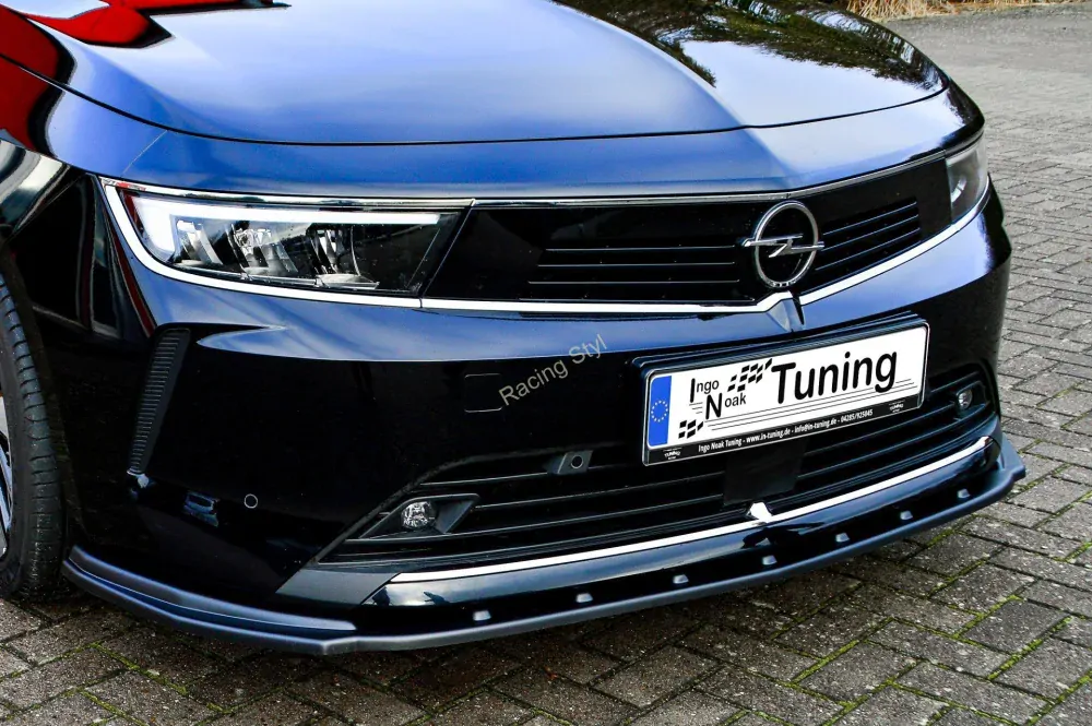 Opel Astra L přední spoiler lipa Glossy Black IN Tuning Lesk.
