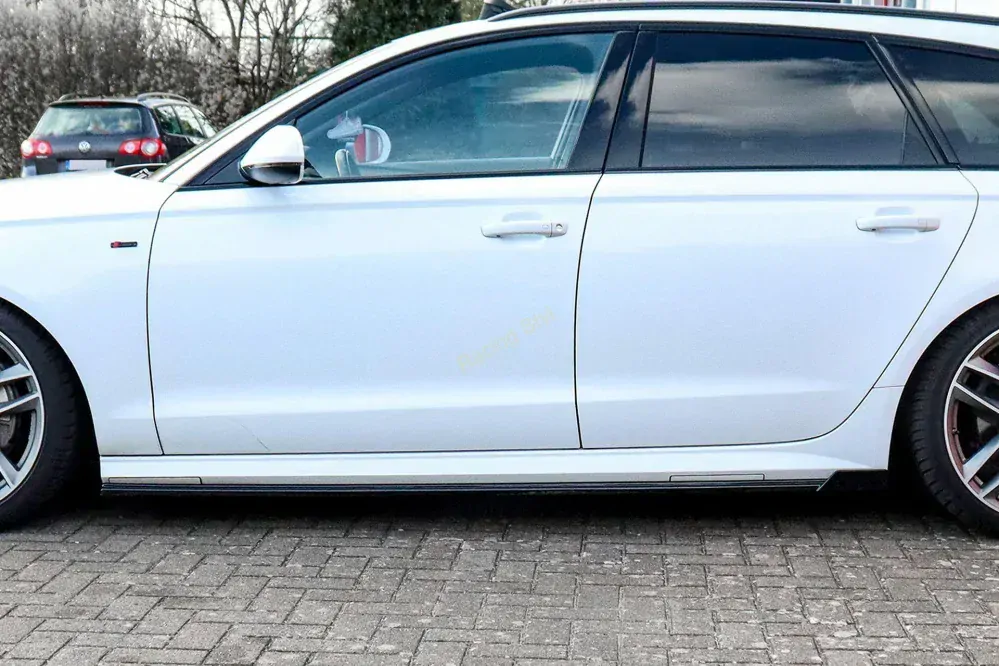 Audi A6 S-Line/ S6 C7 4G nástavce na boční prahy s křidélky IN Tuning Matt.