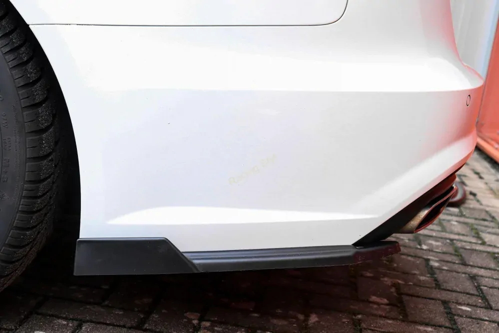 Audi A6 S-Line C7 4G boční spoilery na zadní nárazník s křidélky Glossy Black IN Tuning Lesk.