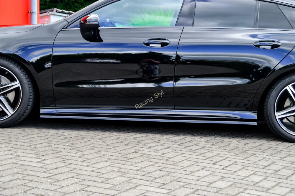 Mercedes Benz CLA X118/C118 AMG-Line nástavce pod boční prahy Glossy Black IN Tuning Lesk.
