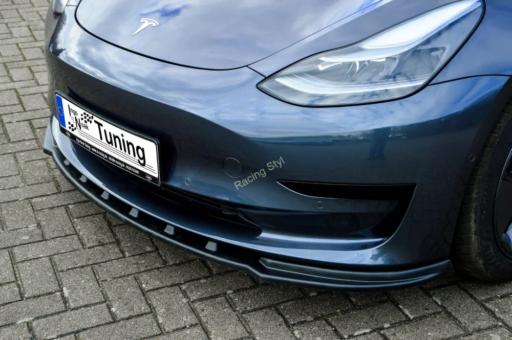 Tesla Model 3 přední spoiler lipa IN Tuning Matt.