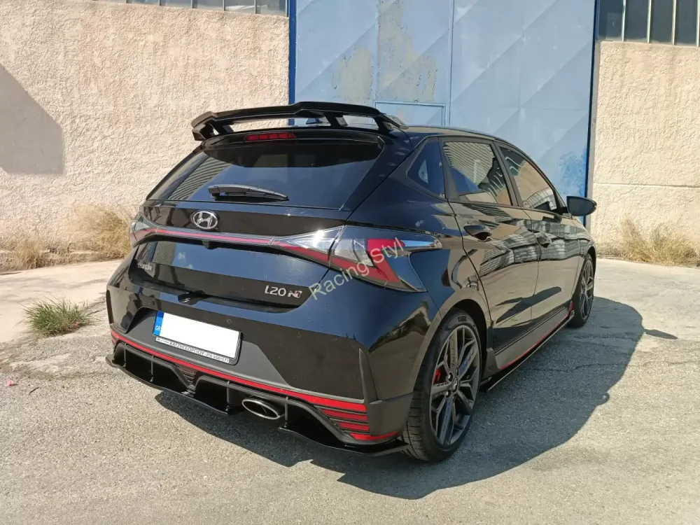 Hyundai i20 N spoiler na zadní křídlo Glossy Black MD Design Lesk.