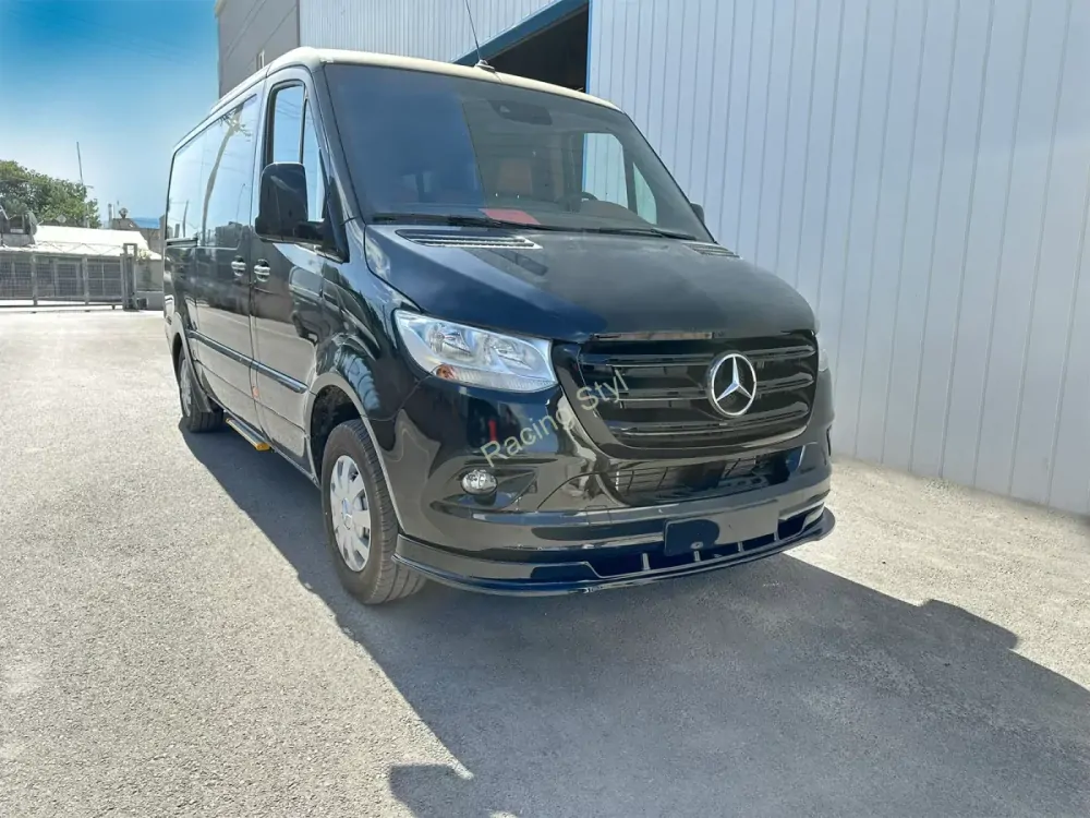 Mercedes Benz Sprinter 2018- přední spoiler Glossy Black MD Design Lesk.