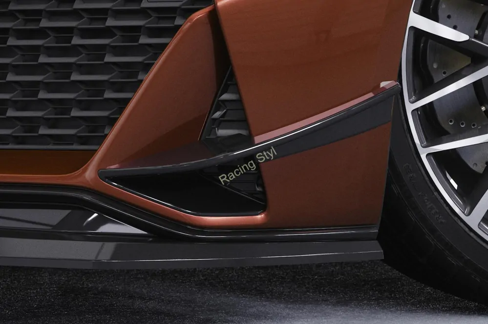 Audi R8 4S Facelift boční křidélka na přední nárazník Glossy Black CSR Lesk.