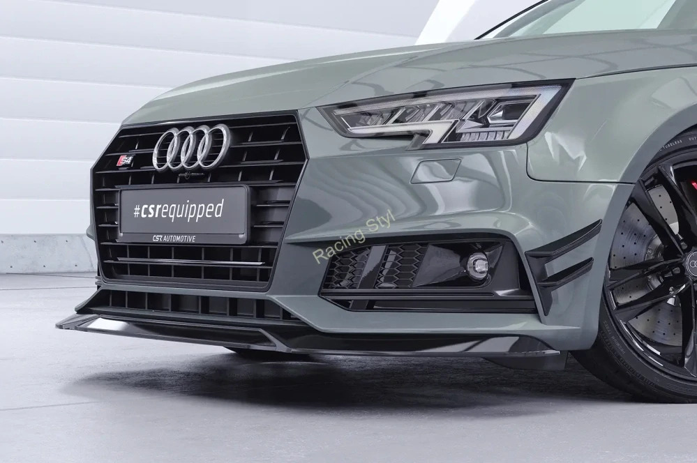 Audi A4 B9 8W S-Line/ S4 boční spoilery na přední nárazník CSR Matt.