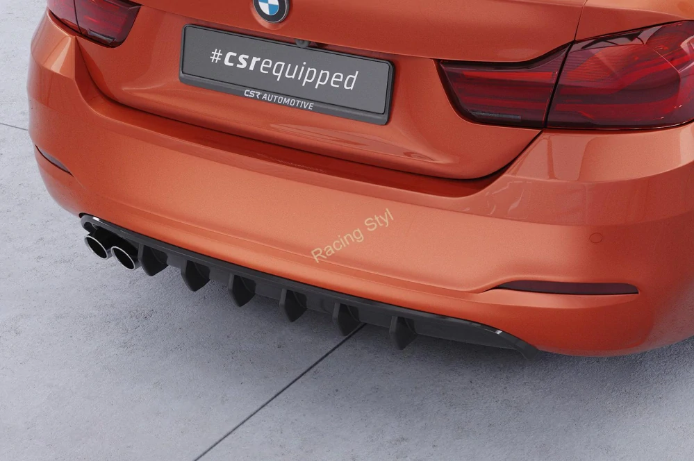 BMW 4 F36 Grand Coupe LCI spoiler na zadní nárazník Glossy Black CSR Lesk.