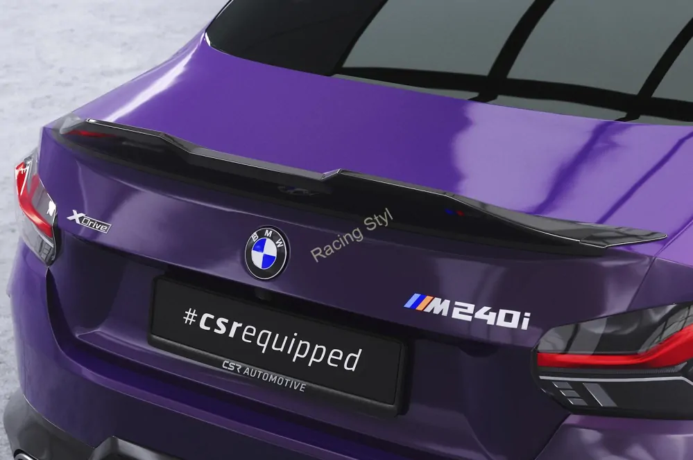 BMW 2 G42 spoiler křídlo na víko kufru Glossy Black CSR Lesk.
