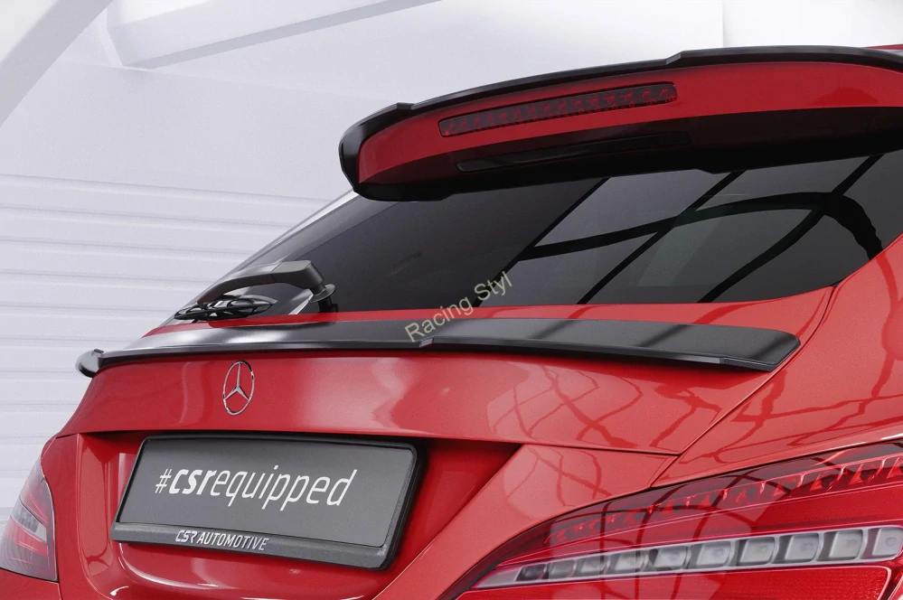 Mercedes Benz CLA X117 Shooting Brake spoiler pod zadní okno Glossy Black CSR Lesk.