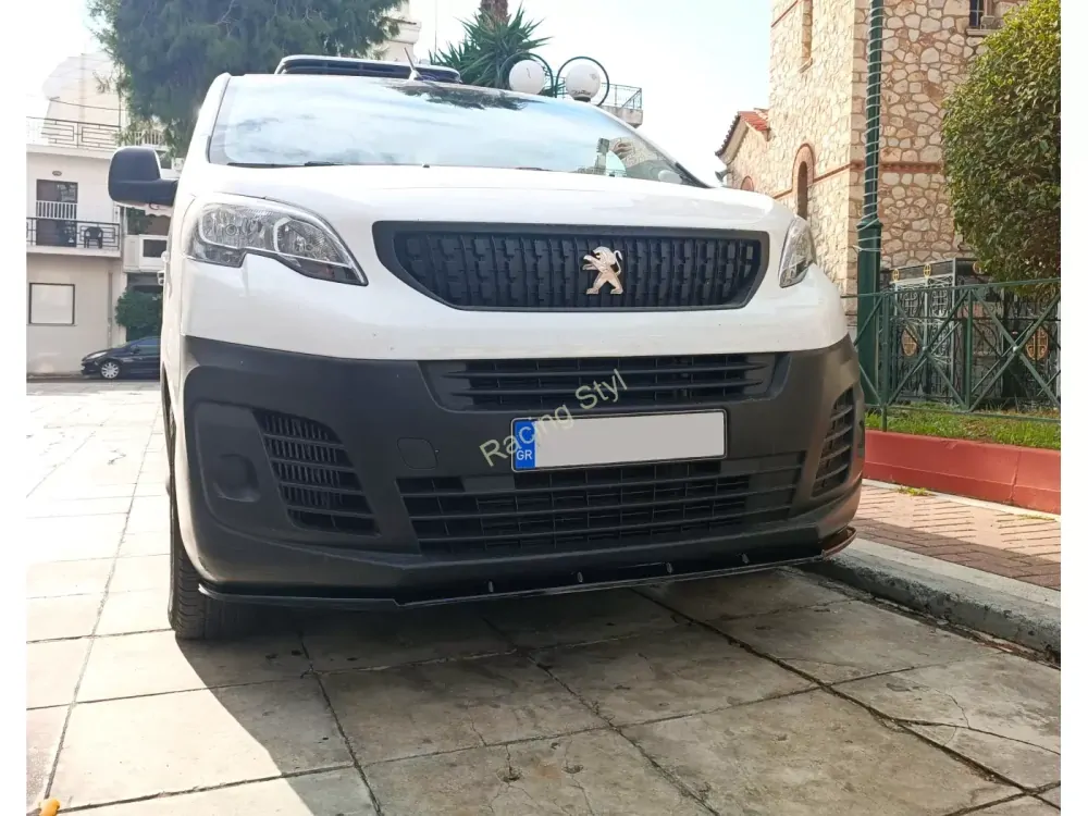 Peugeot Traveller/ Expert přední spoiler lip Glossy Black MD Design Lesk.