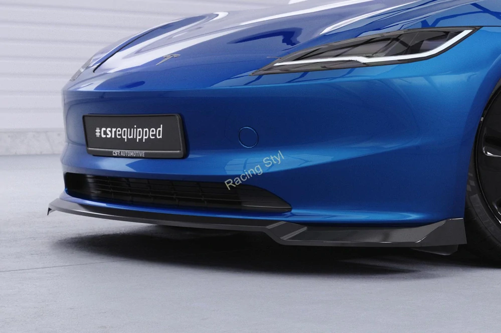Tesla Model 3 Facelift přední spoiler lip Glossy Black CSR Lesk