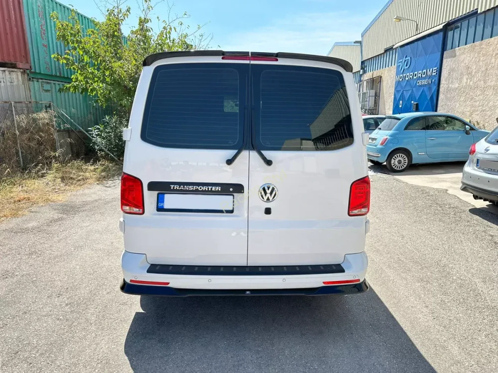 VW T6.1 Long spoiler na zadní nárazník Glossy Black MD Design Lesk.