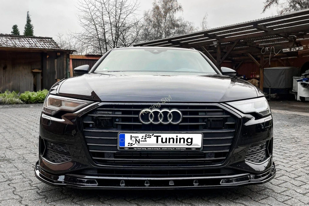 Audi A6 4K C8 přední spoiler lip s křidélky IN Tuning Matt.