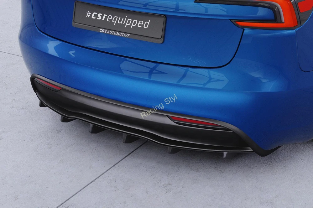 Tesla Model 3 Facelift spoiler pod zadní nárazník difuzor CSR Matt.
