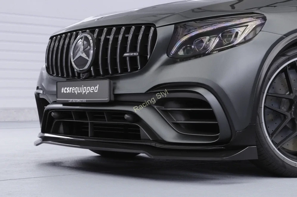 Mercedes Benz GLC 63 AMG X253/ C253 přední spoiler lip Glossy Black CSR Lesk