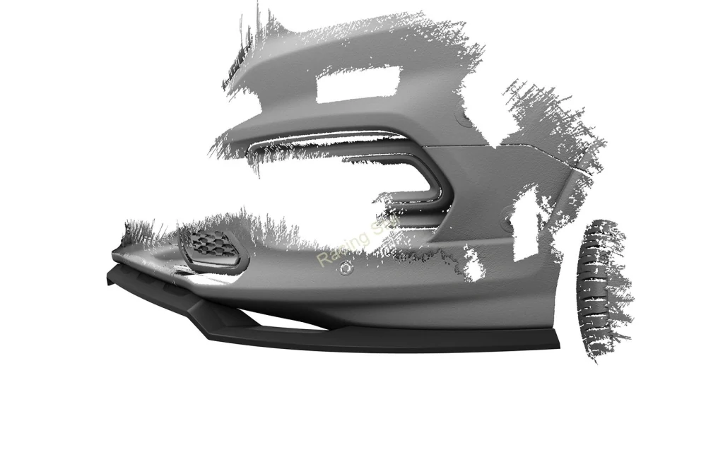 Ford Transit Custom/ Tourneo Custom Sport Facelift spoiler pod přední nárazník Glossy Black CSR Lesk.