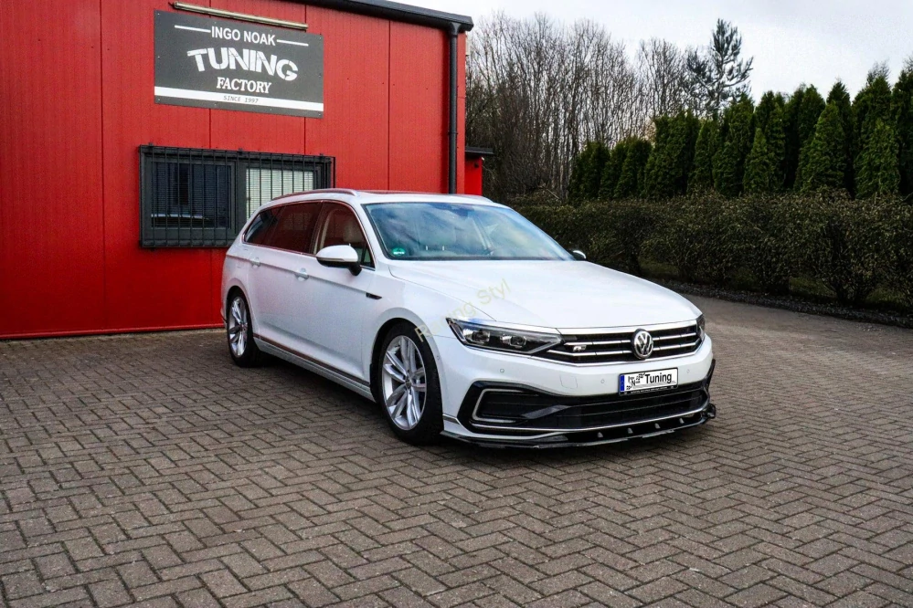 VW Passat 3G B8 R-Line Facelift přední spoiler lip Glossy Black IN Tuning Lesk