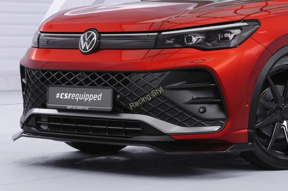 VW Tiguan 3 R-Line přední spoiler lip Glossy Black CSR Lesk