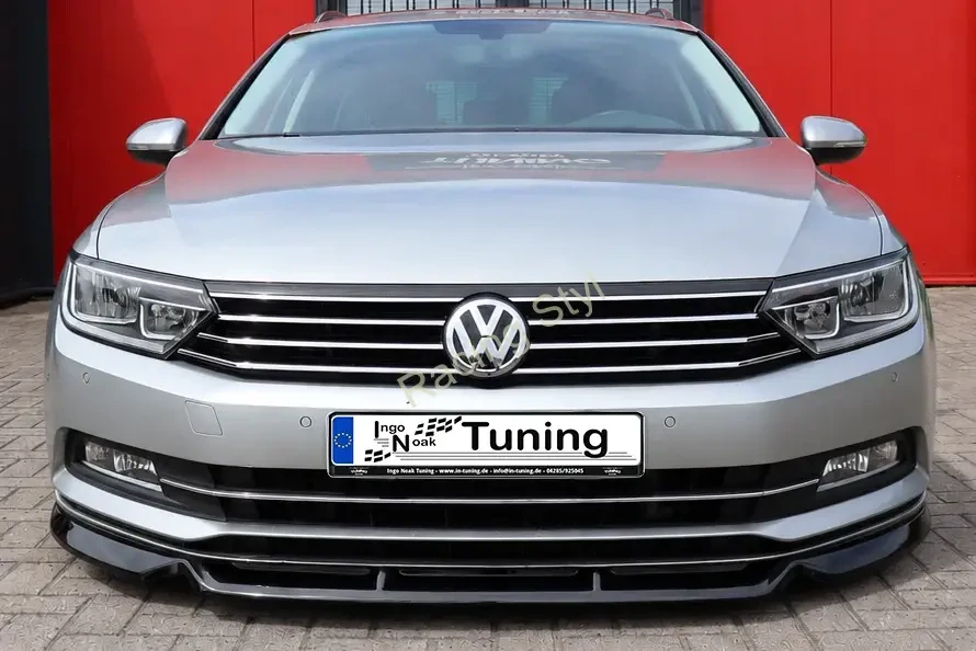 VW Passat 3G B8 přední spoiler V2 Glossy Black IN Tuning Lesk