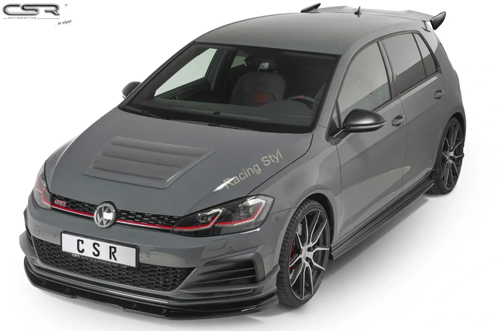 VW Golf 7 GTI TCR 2019- přední spoiler lip Glossy Black CSR Lesk