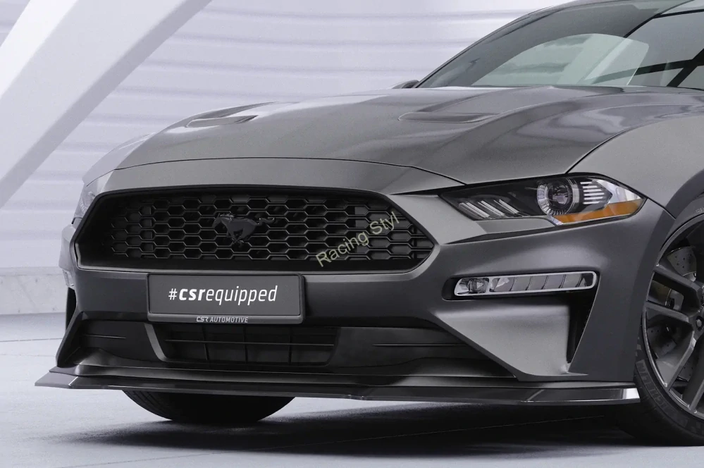 Ford Mustang VI Facelift přední spoiler lipa Glossy Black CSR Lesk