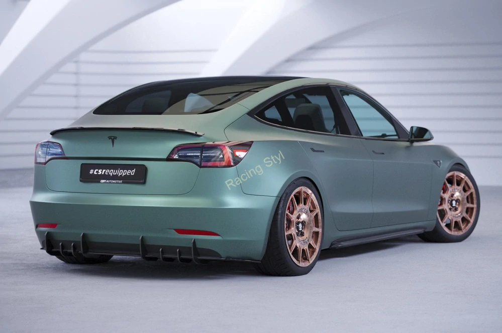 Tesla Model 3 spoiler na víko kufru Glossy Black CSR Lesk