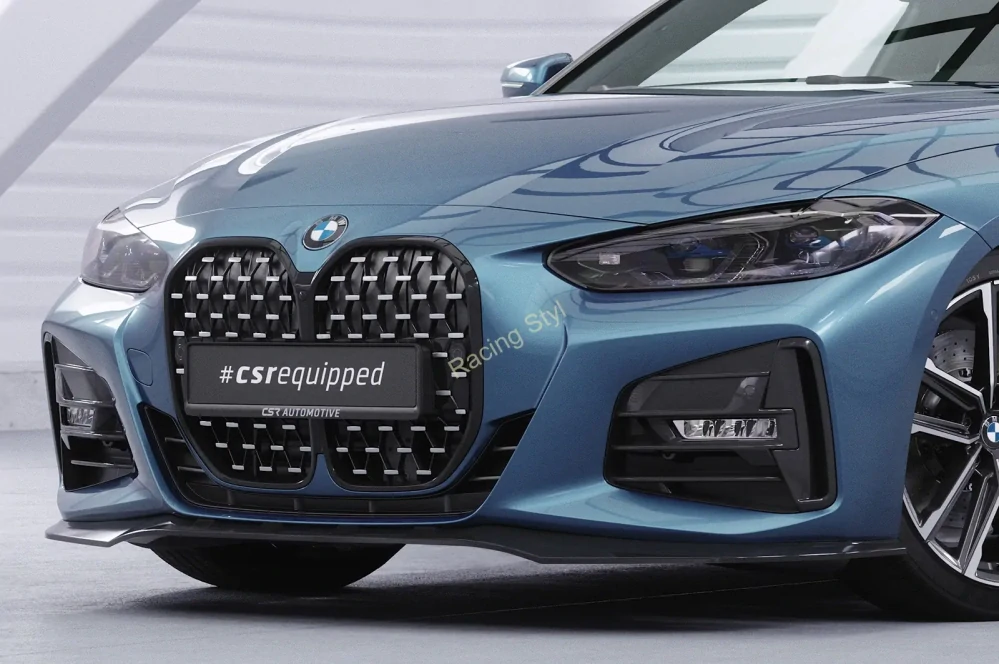 BMW 4 G22/G23 M-Paket a M440 přední spoiler lipa Glossy Black CSR Lesk.
