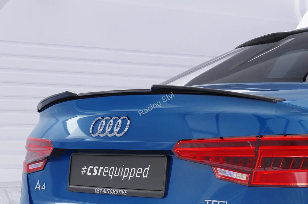Audi A4 B9 8W Sedan spoiler na víko kufru Glossy Black CSR Leskl