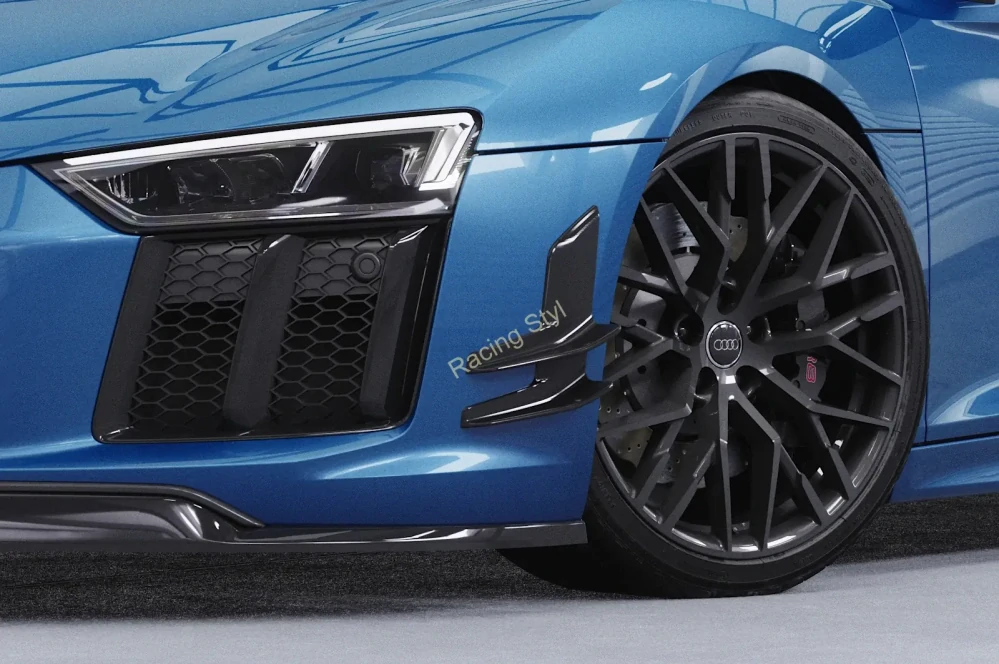 Audi R8 (4S) boční křidélka na nárazník Glossy Black CSR Lesk