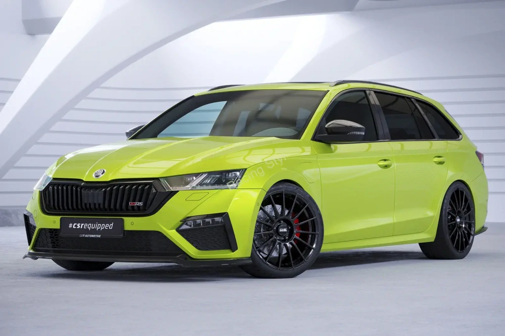 Škoda Octavia 4 RS/ RS Plus přední spoiler lip Glossy Black CSR Lesk.