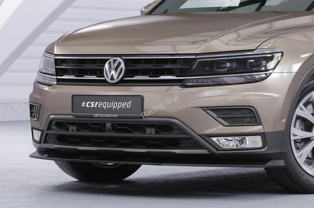VW Tiguan 2 (Typ AD) Basis přední spoiler lipa Glossy Black CSR Lesk