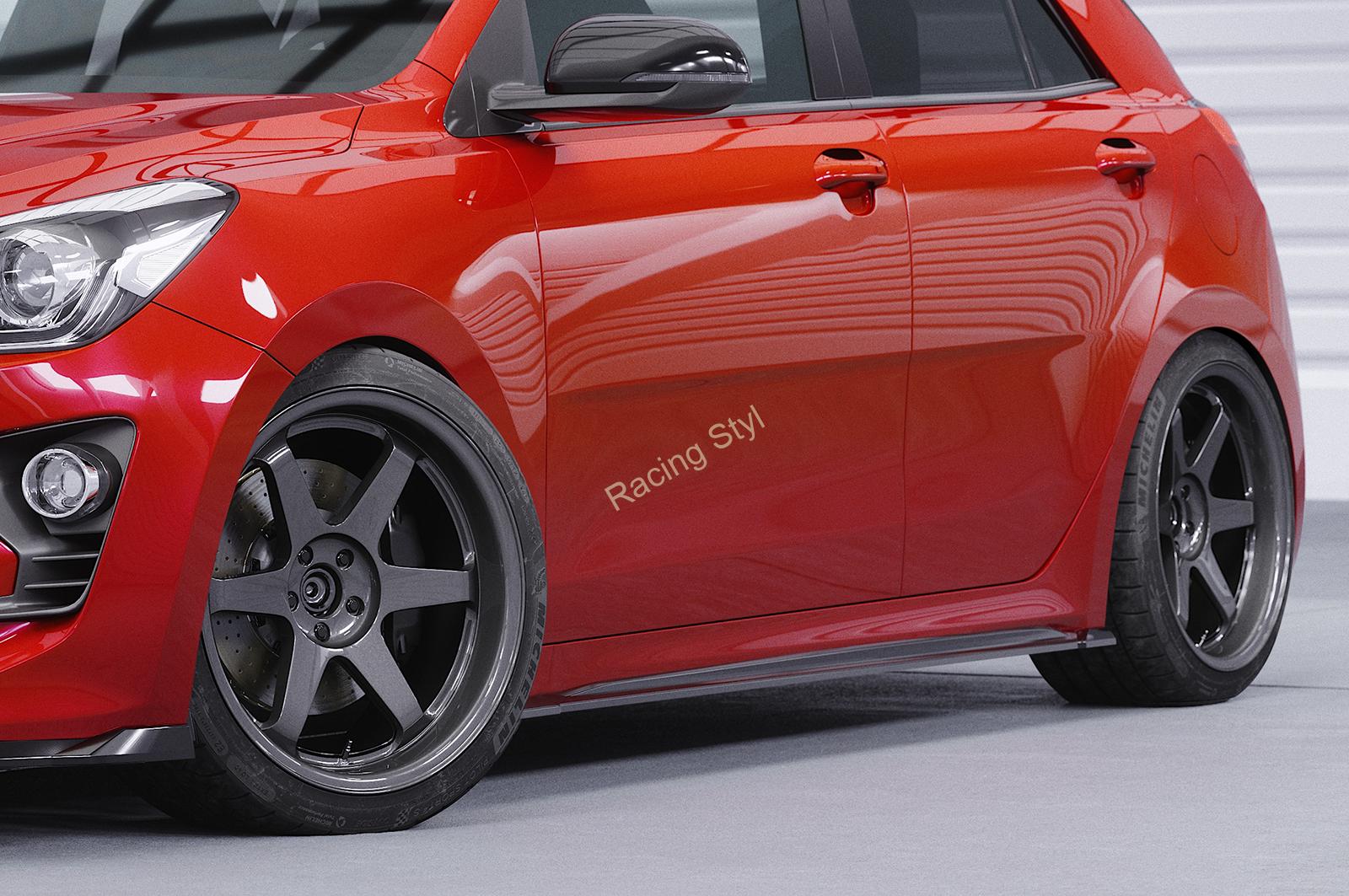 Kia Rio YB lišty na boční prahy Glossy Black CSR