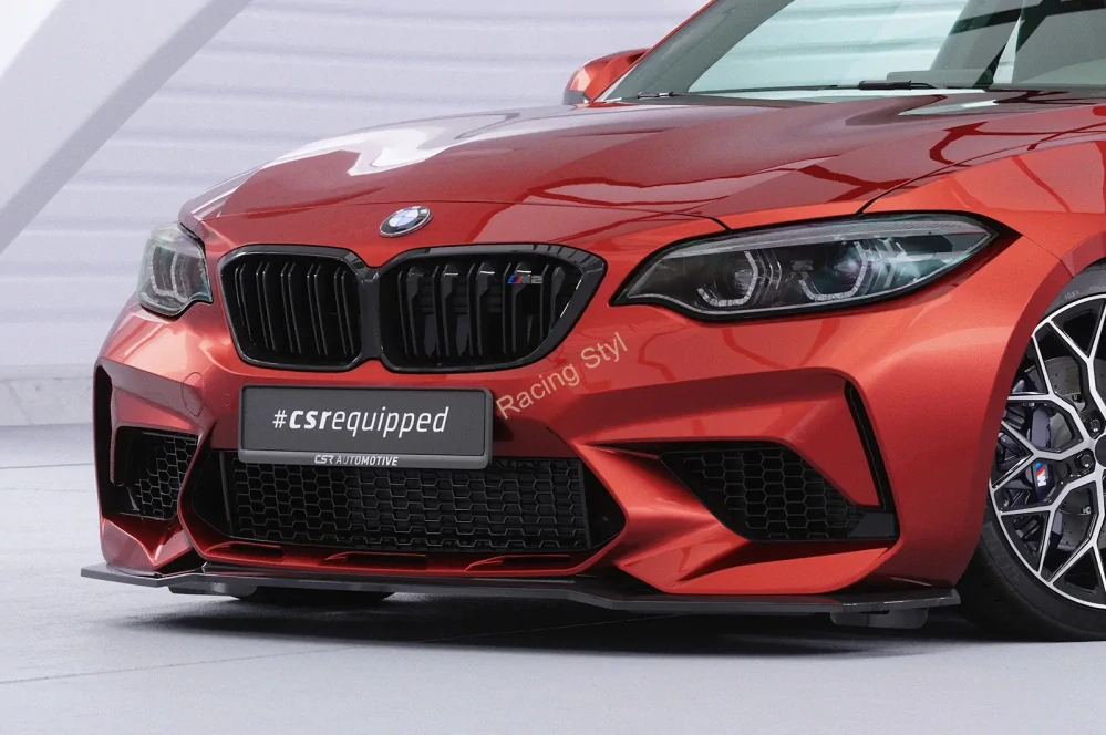 BMW M2 Competition F87 přední spoiler lip Glossy Black CSR Lesk