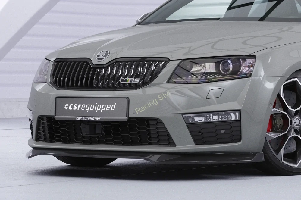 Škoda Octavia 3 5E RS přední spoiler lip Glossy Black CSR Lesk