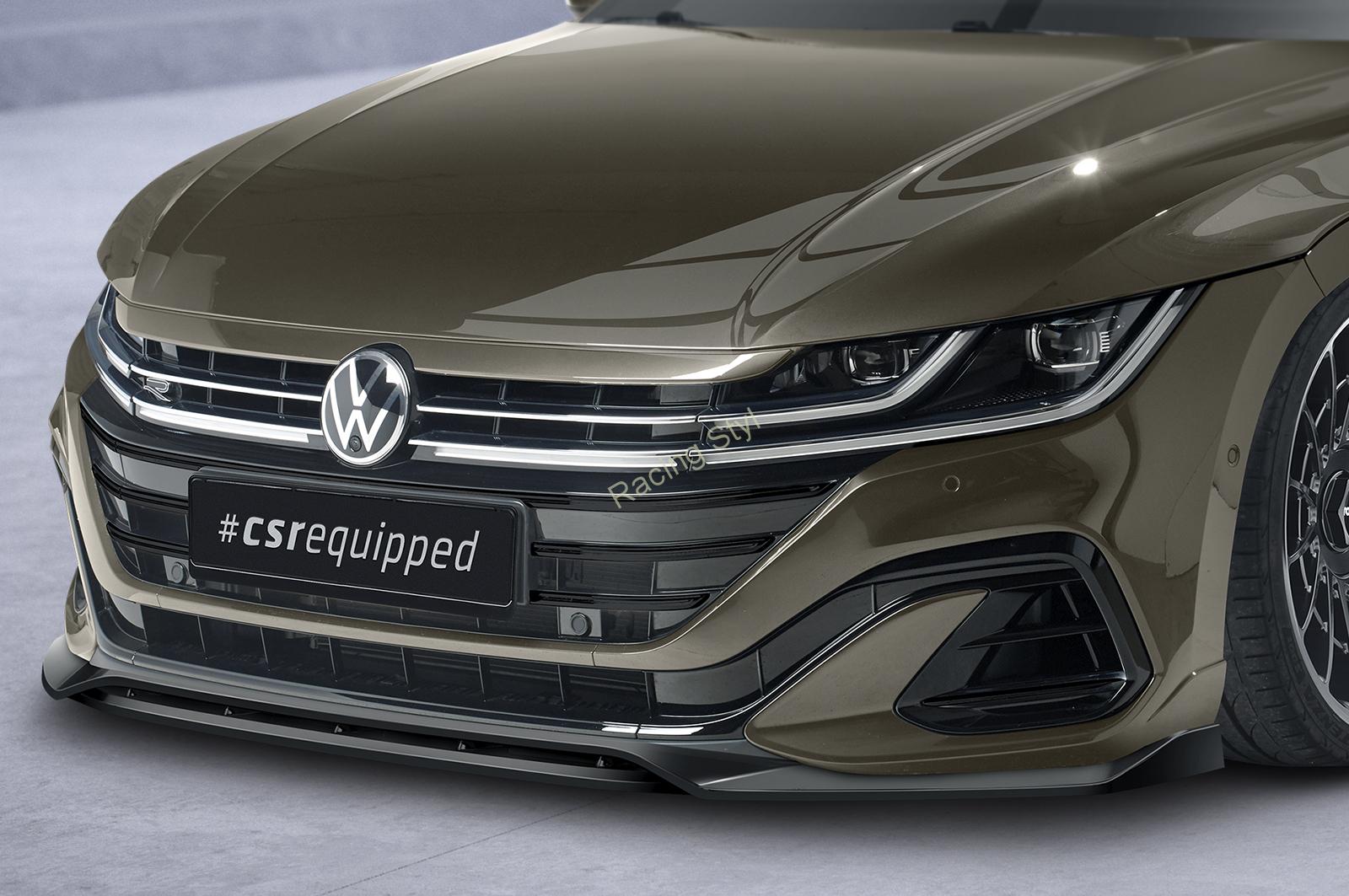 VW Arteon R-Line přední spoiler lip Glossy Black CSR Lesk
