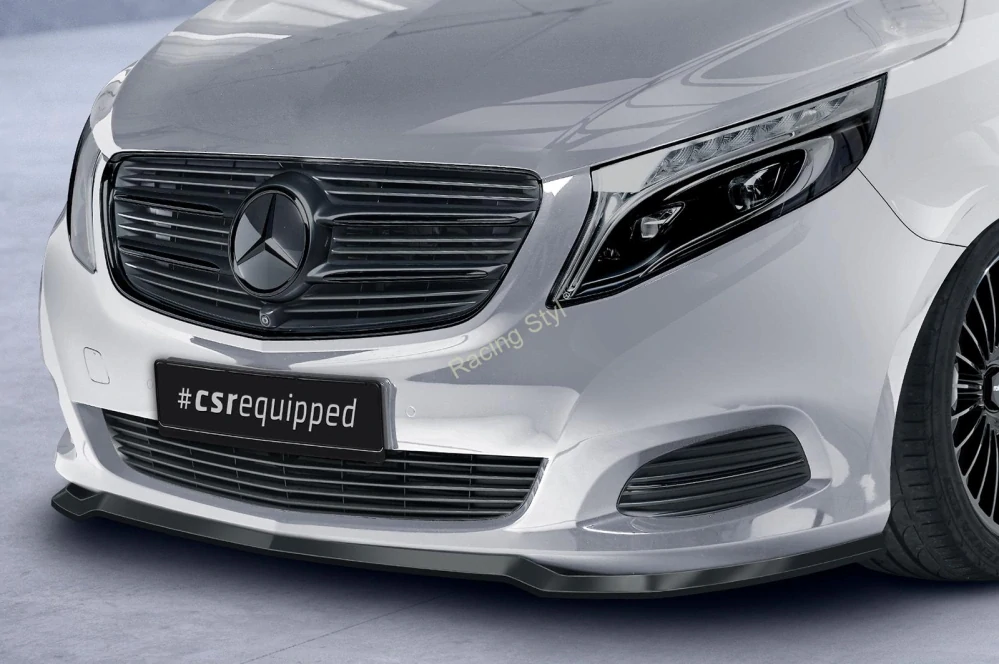 Mercedes Benz V-Class 447 přední spoiler lipa Glossy Black CSR Lesk.