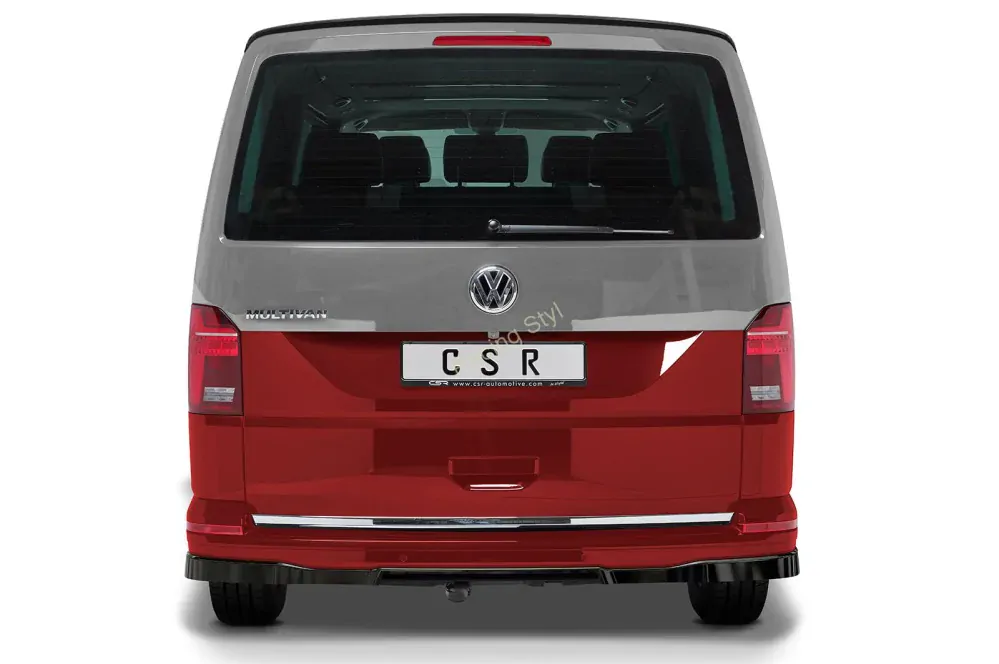 VW T6/ T6.1 spoiler na zadní nárazník Glossy Black CSR Lesk.