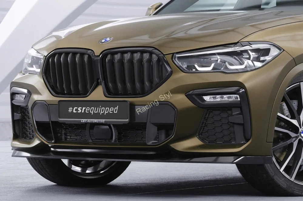 BMW X6 G06 M-Paket/ M50i přední spoiler lipa Glossy Black CSR Lesk