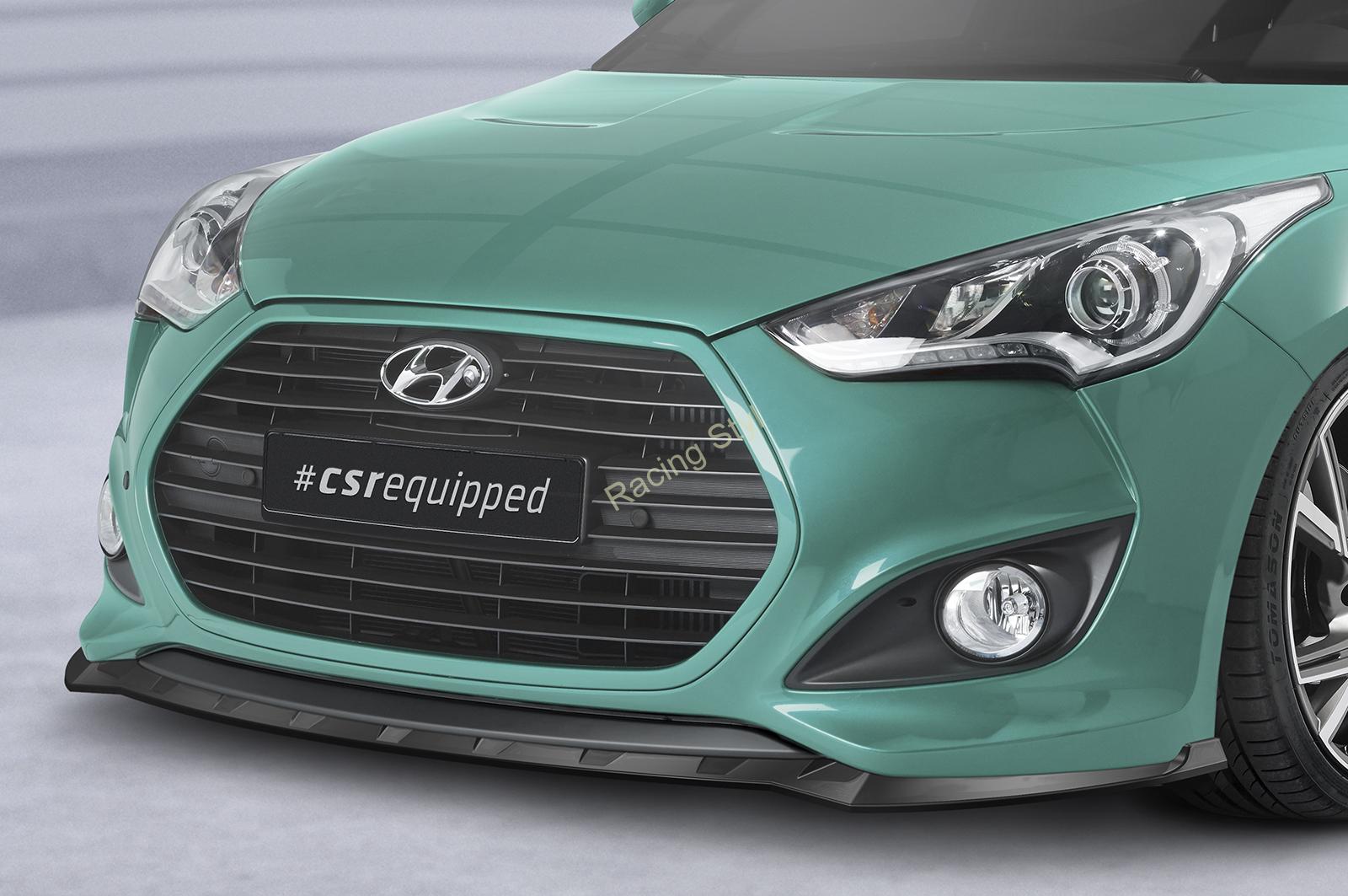 Hyundai Veloster MK1 Turbo přední spoiler lipa Glossy Black CSR Lesk.