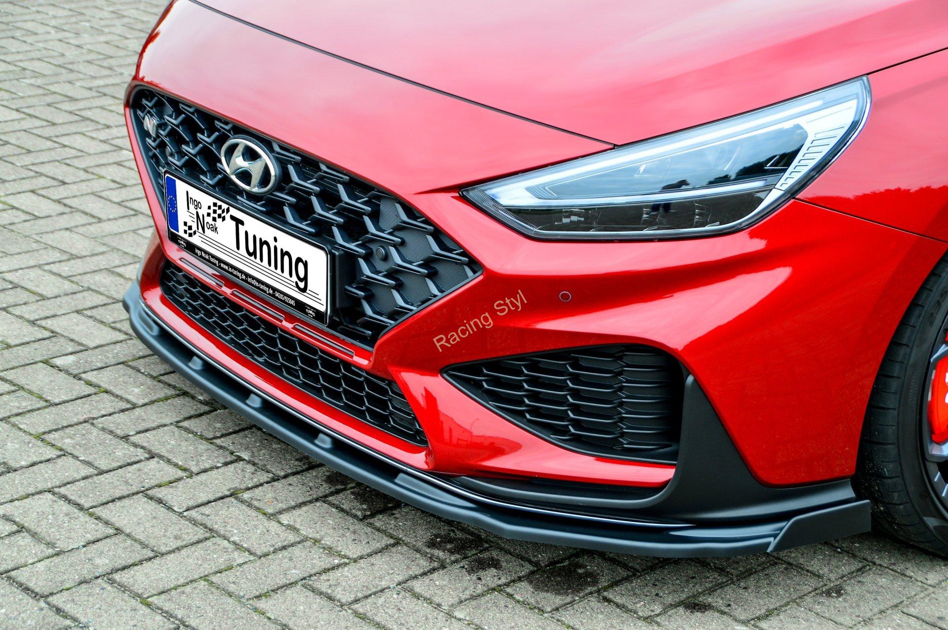 Hyundai I30N + Performance Facelift přední spoiler lipa s bočními křidélky IN Tuning Matt.