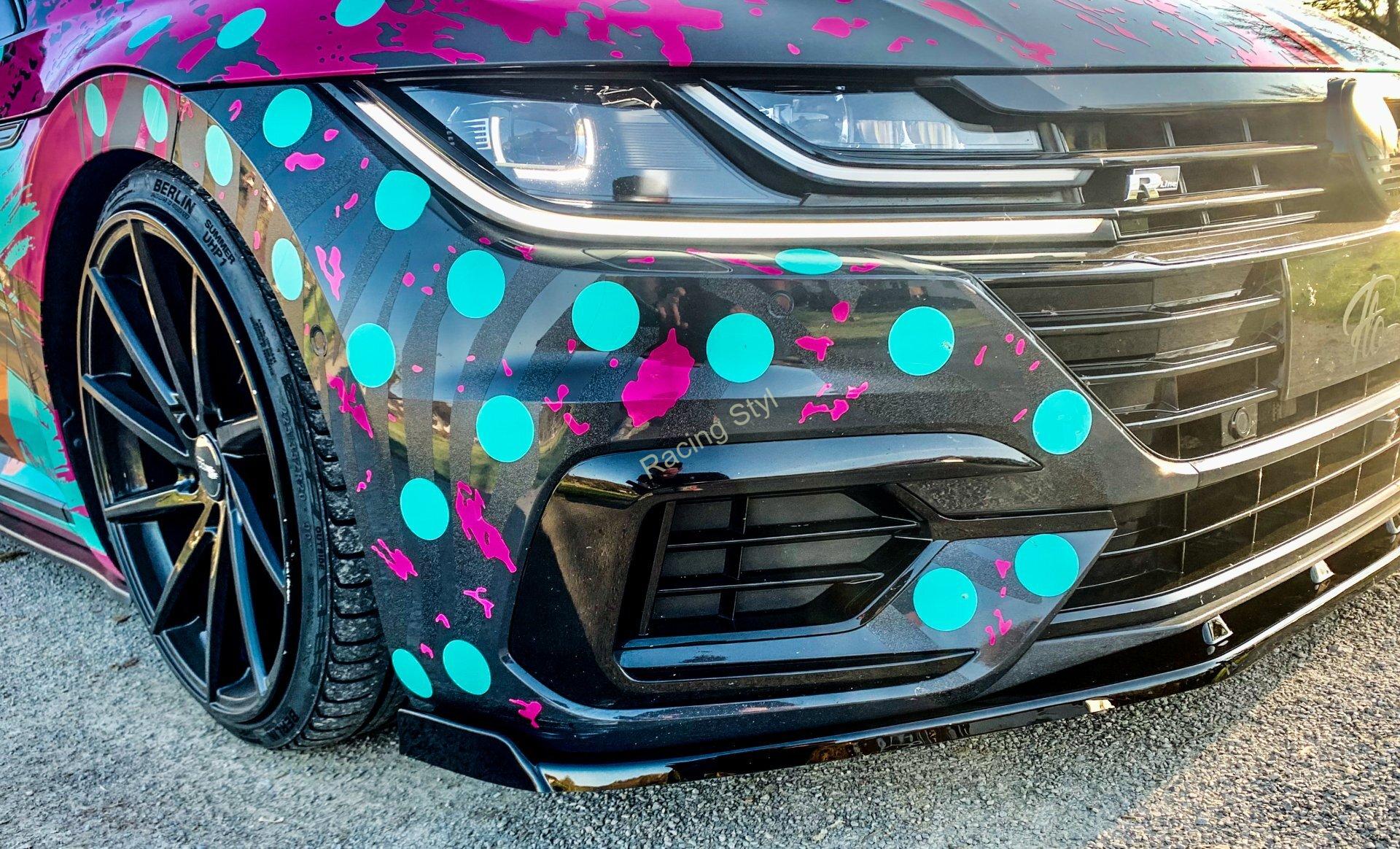 VW Arteon R-Line přední spoiler lipa s křidélky IN Tuning Matt.